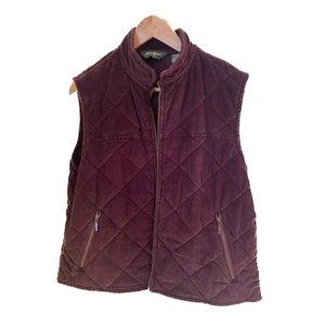 EDDIE BAUER, Brown Corduroy Quilted Vest, XL